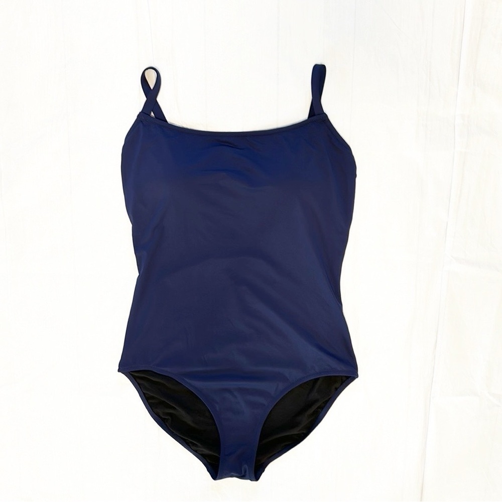 New Johnny Was Navy Blue One Piece Tank Swimsuit